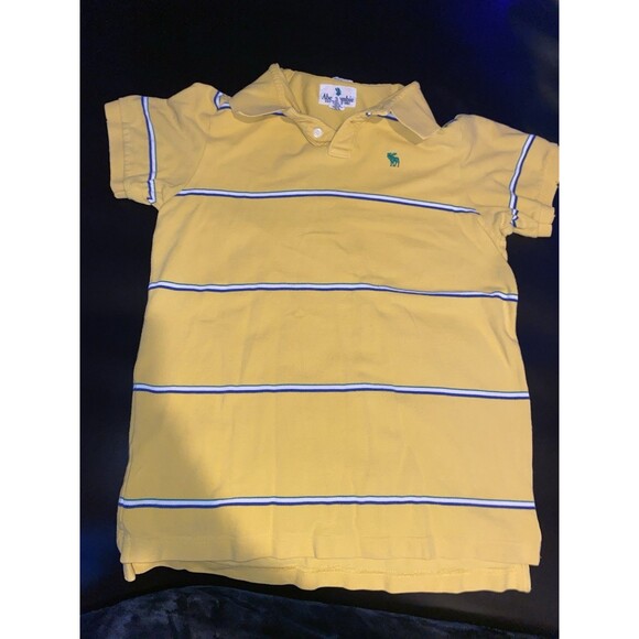 Abercrombie & Fitch Other - Abercrombie & Finch Yellow Striped Golf Short Sleeve Polo Mens Size M